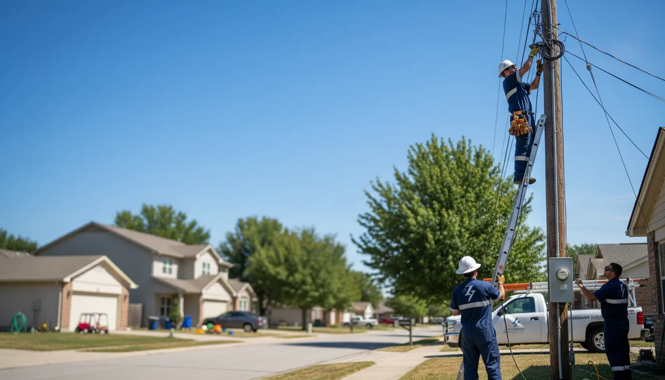 Residential electrician providing installation services in Dike, TX